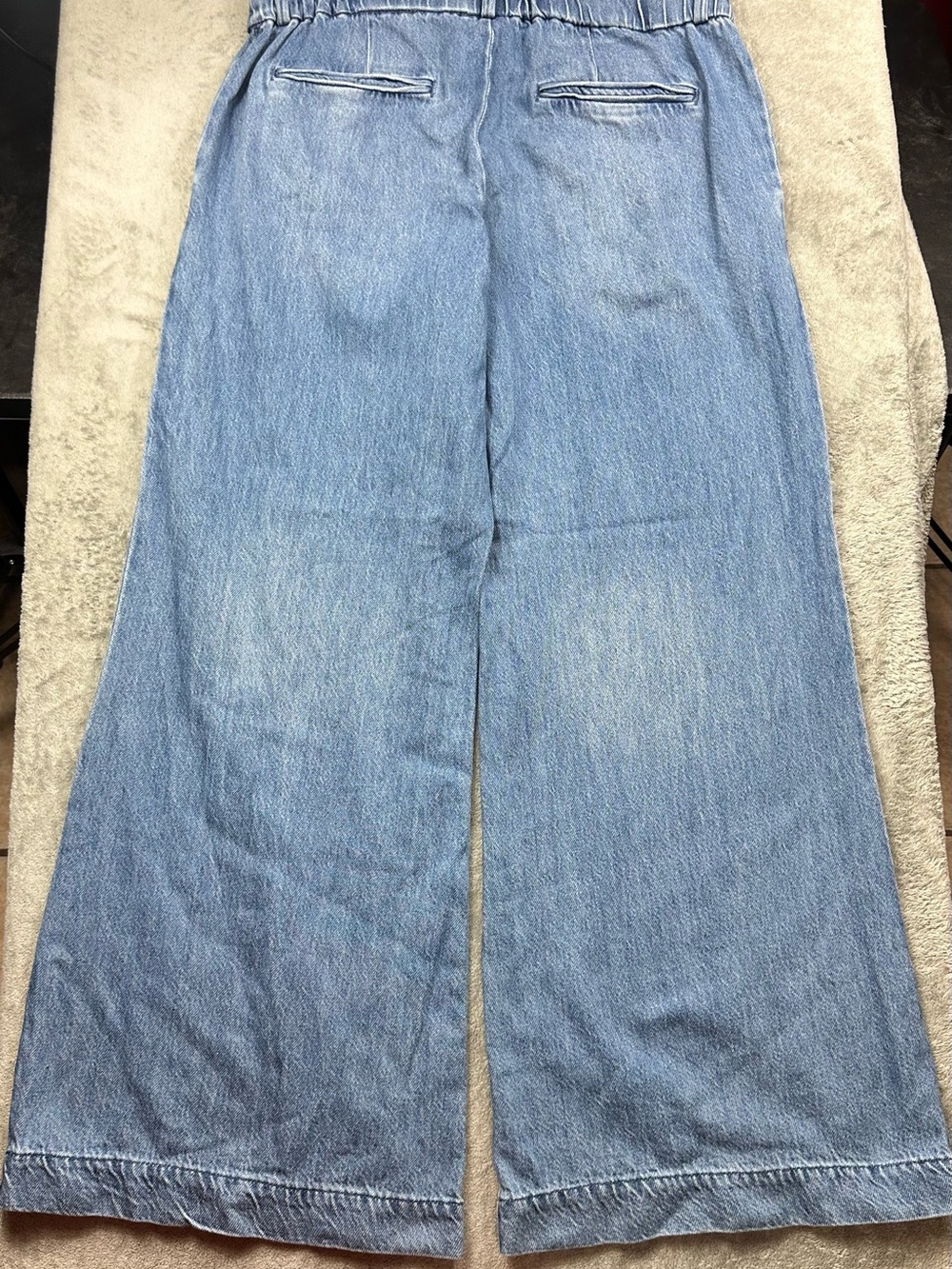 Happily Grey Women’s Wide Leg Denim Pants Size 13/31 Blue High Rise Lyocell - Picture 4 of 11